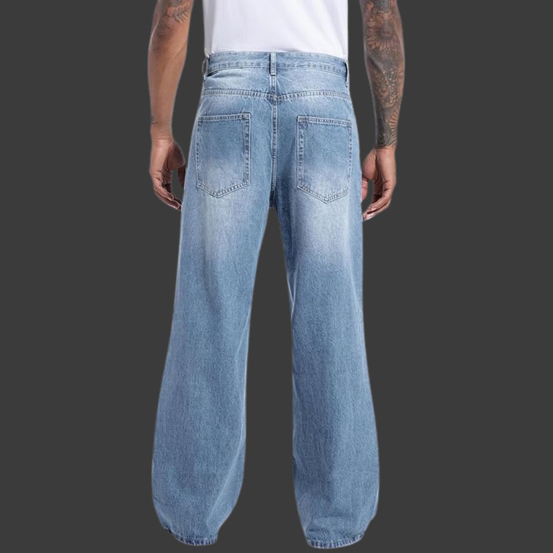 Nils – Moderna Straight-Leg Jeans för Herr