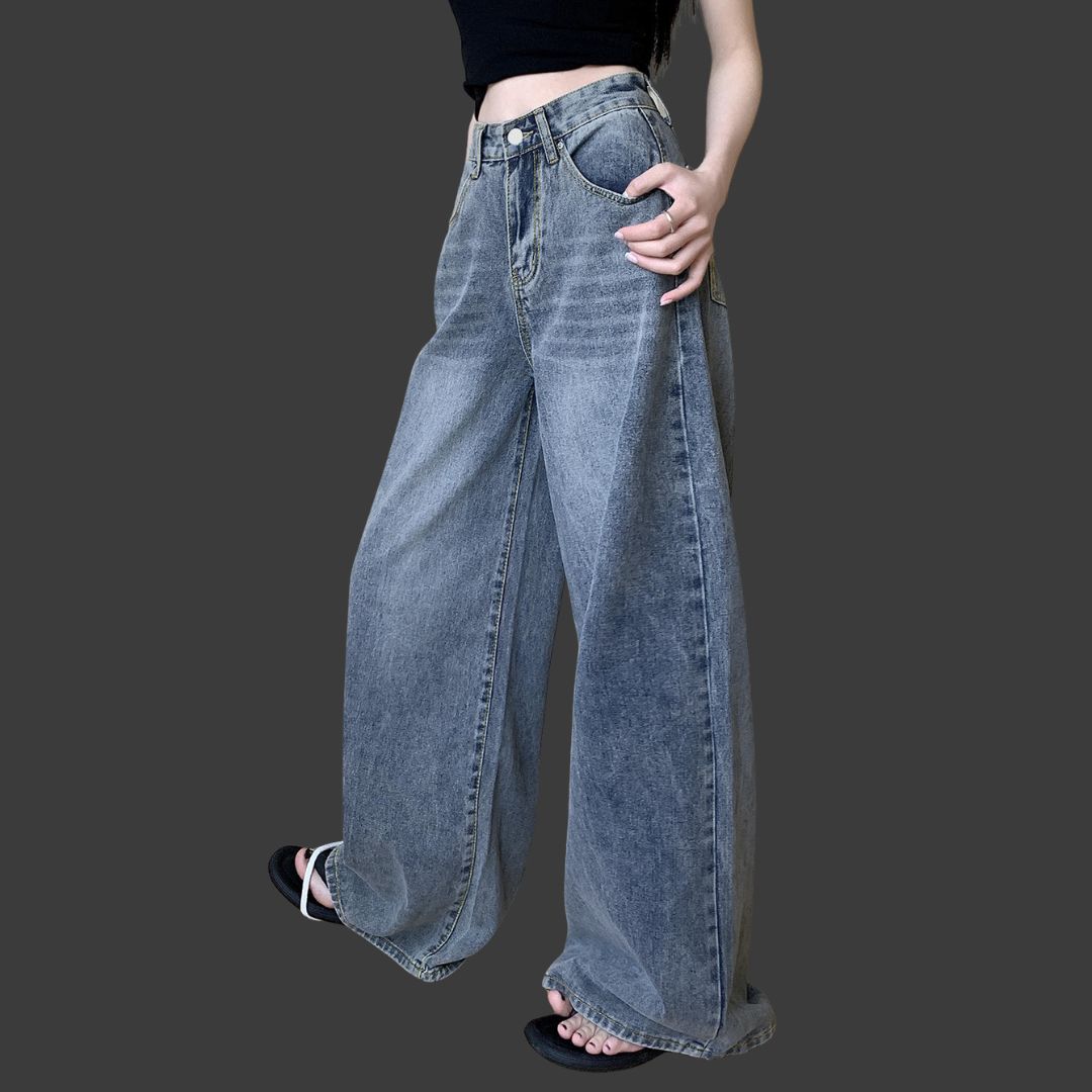 Saga – Klassiska Högmidjade Straight-Leg Jeans för Dam